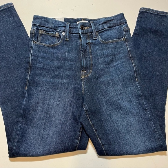 Good American Good Waist Crop Jeans Size 27 Distressed gwcb633op NWT. - Picture 3 of 7